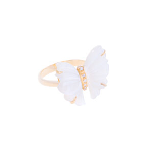 Anello creativa oro madreperla bianca