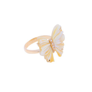 anello creativa madreperla gialla